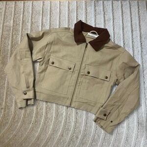 No Boundaries Canvas Barn Jacket Brown Collar Size XS Streetwear Outdoor